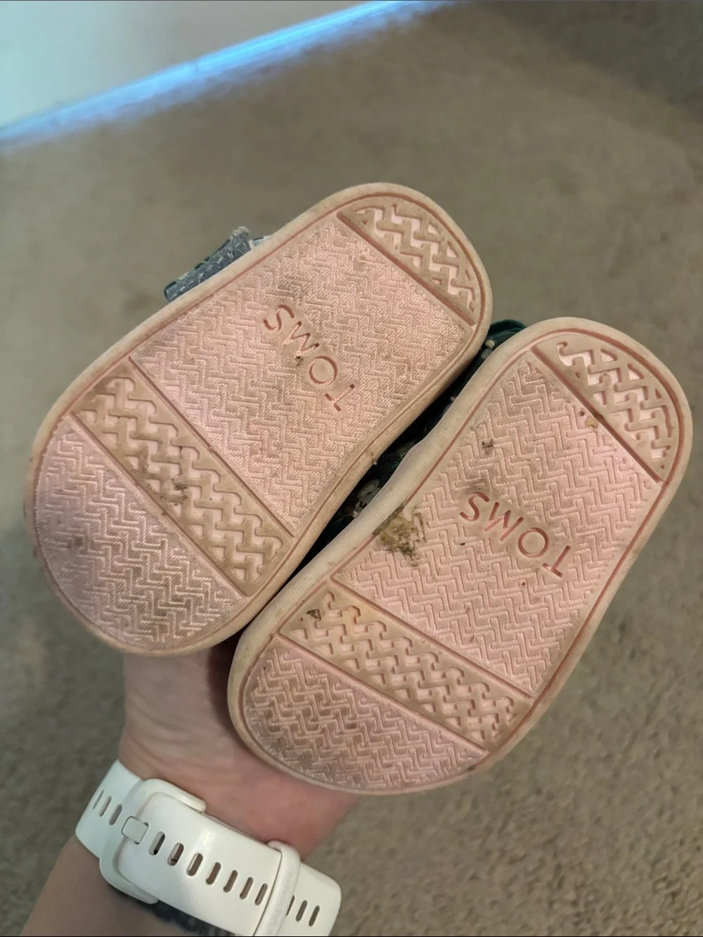Toms Green Koala Print Hook-and-Loop Baby Slip-Ons